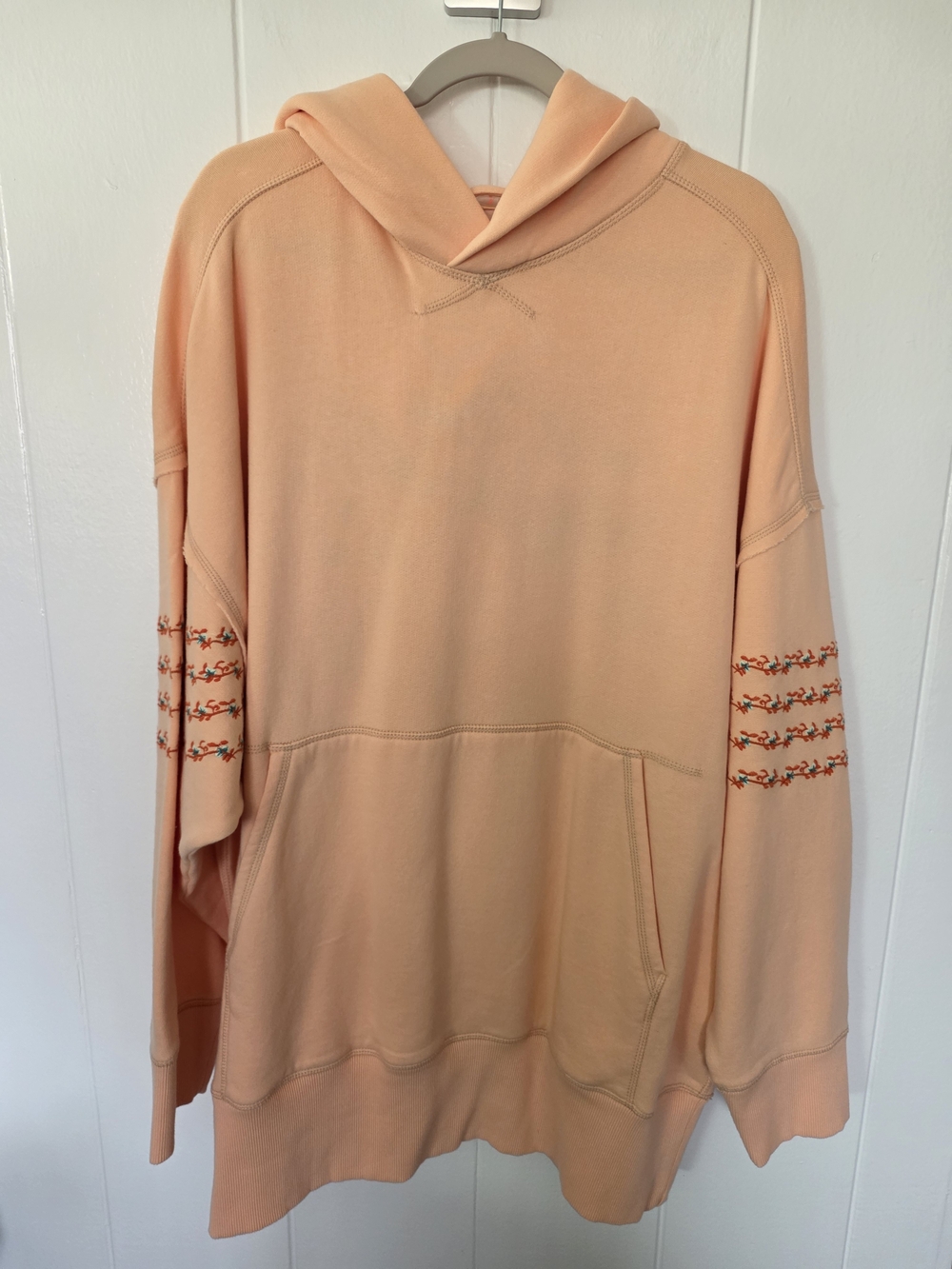 Free People At My Best Embroidered Hoodie NWT Size M - Picture 3 of 11